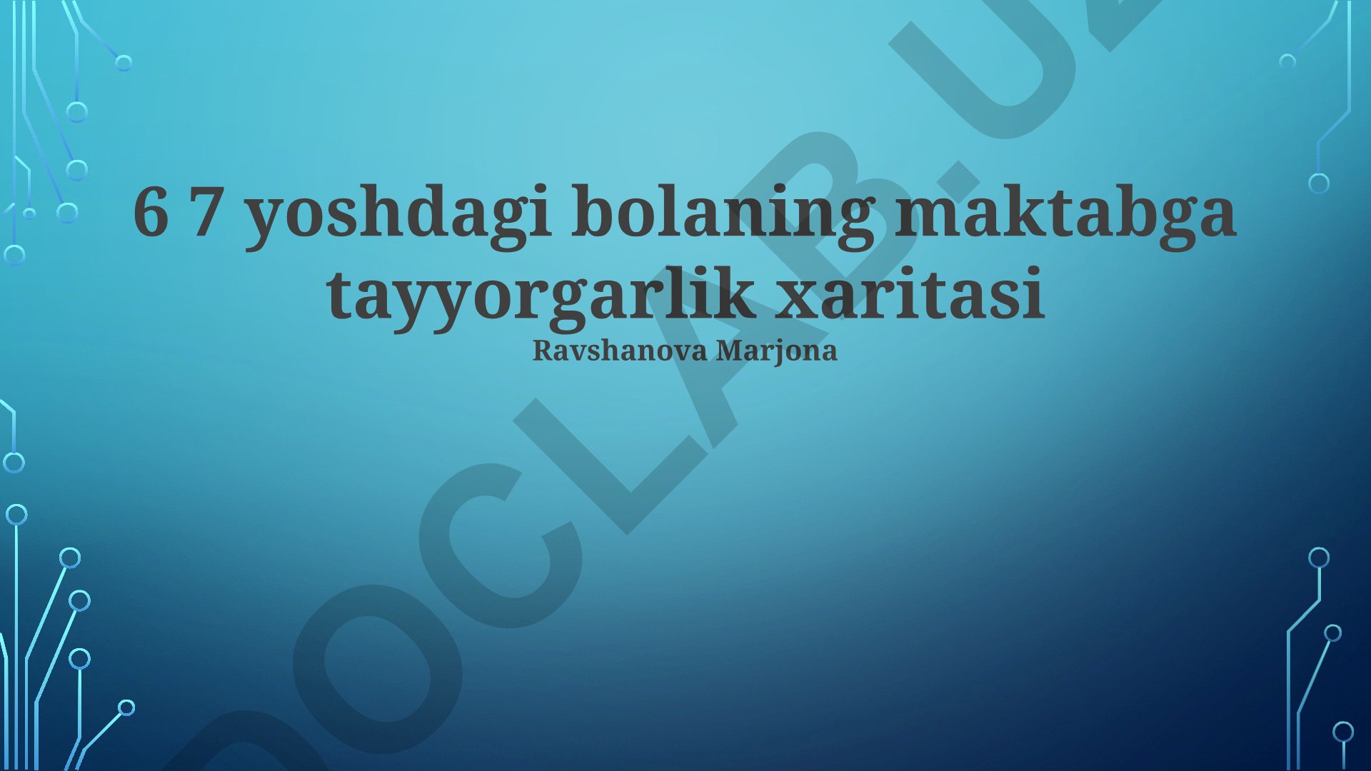 6-7 yoshdagi bolaning maktabga tayyorgarlik xaritasi