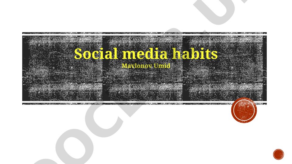 Social media habits