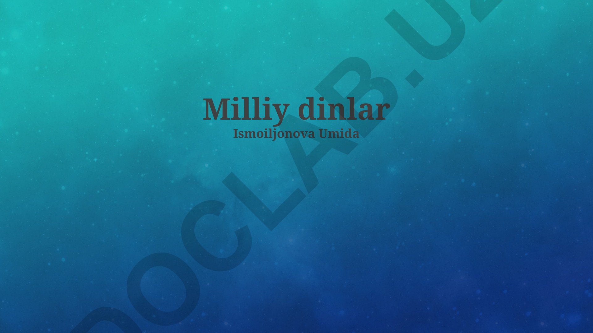 Milliy dinlar: geografik tarqalishi, zamonaviy jamiyatdagi roli va ta'rifi