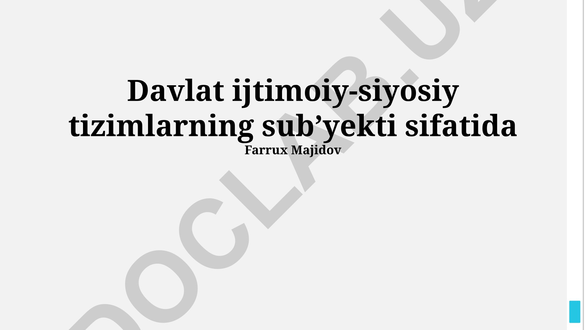 Davlatning ijtimoiy-siyosiy tizimlardagi roli va vazifalari