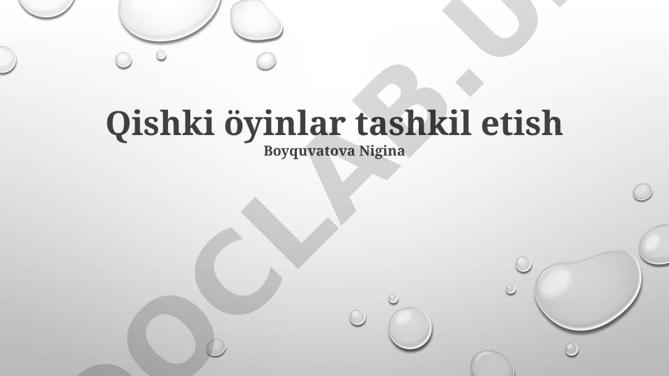 Qishki o'yinlarni tashkil etish va madaniy tadbirlar