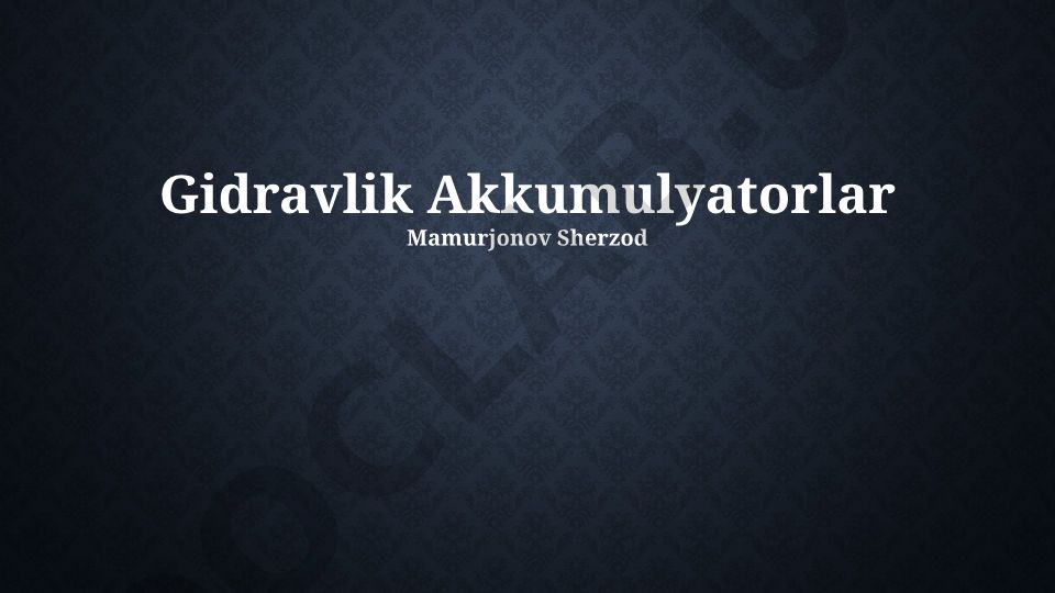 Gidravlik Akkumulyatorlar: Asoslar, Ishlash Prinsipi va Turlari