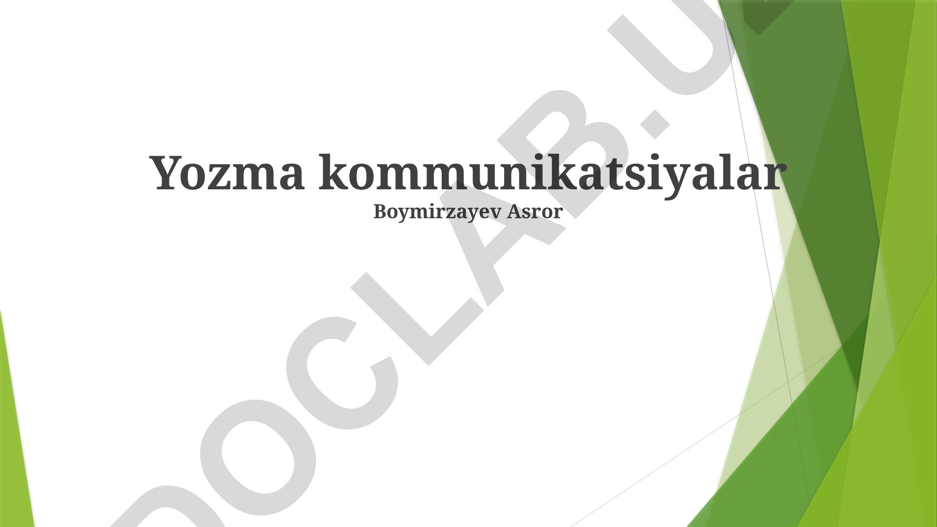 Ommaviy kommunikatsiyalar va axborot vositalarining roli