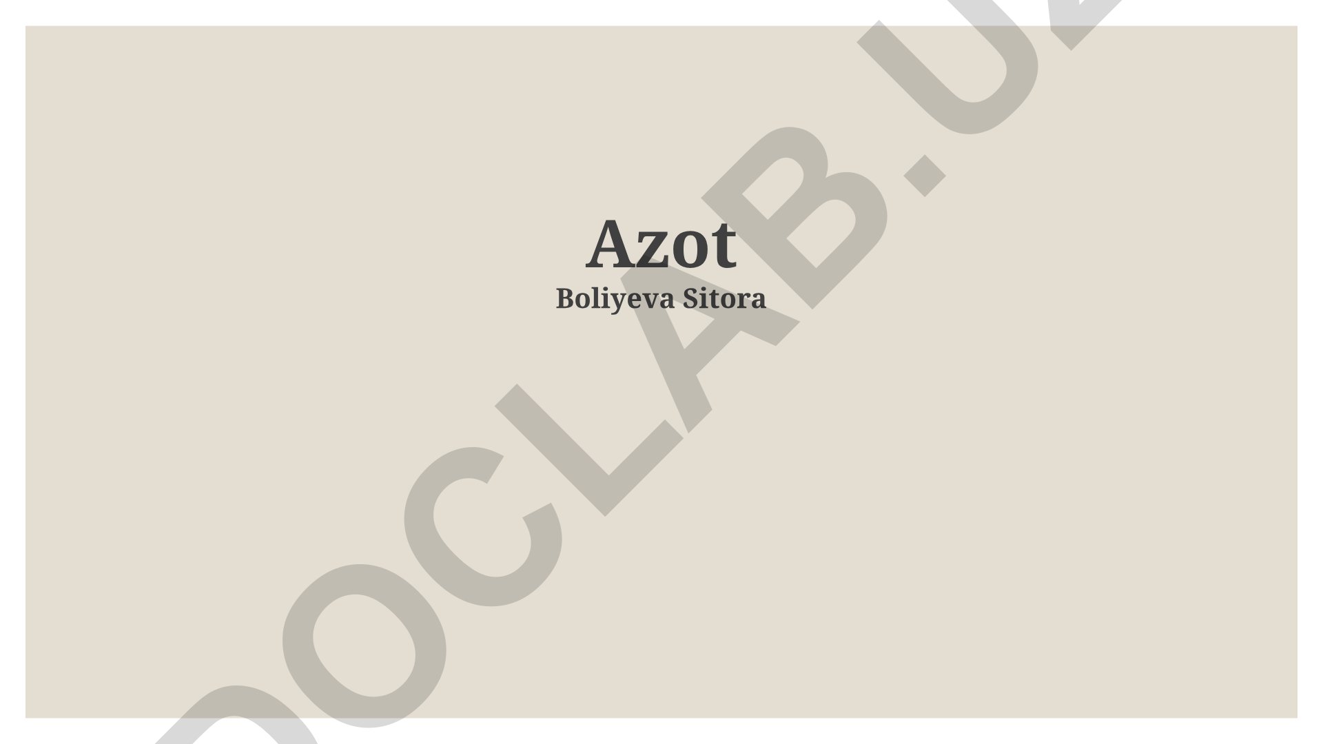 Azot aylanishi va sanoati
