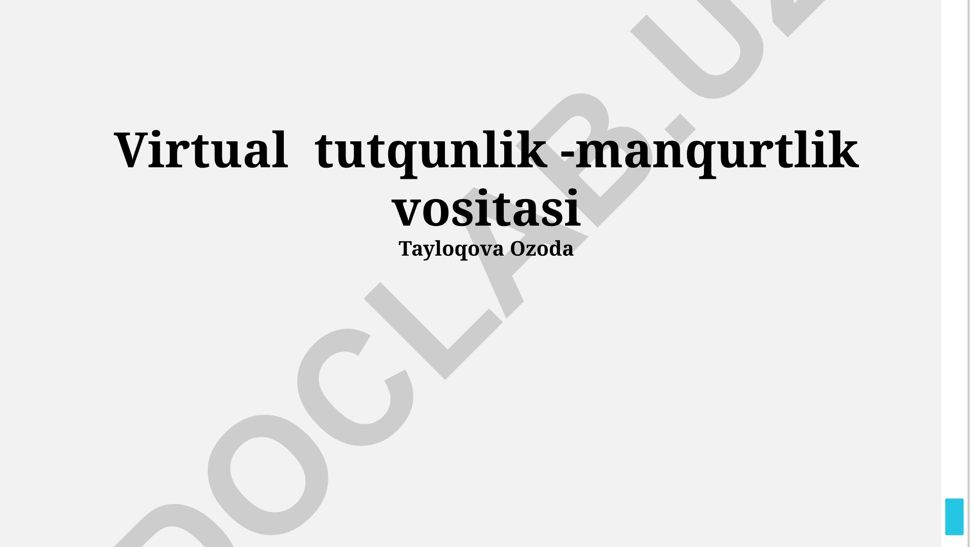 Virtual qullik va manqurtlashtirishning zamonaviy usullari
