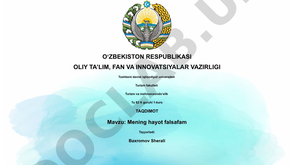 Mening hayot falsafam