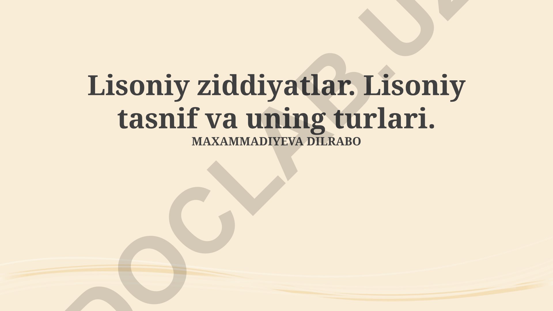 Lisoniy ziddiyatlar va til tasnifi