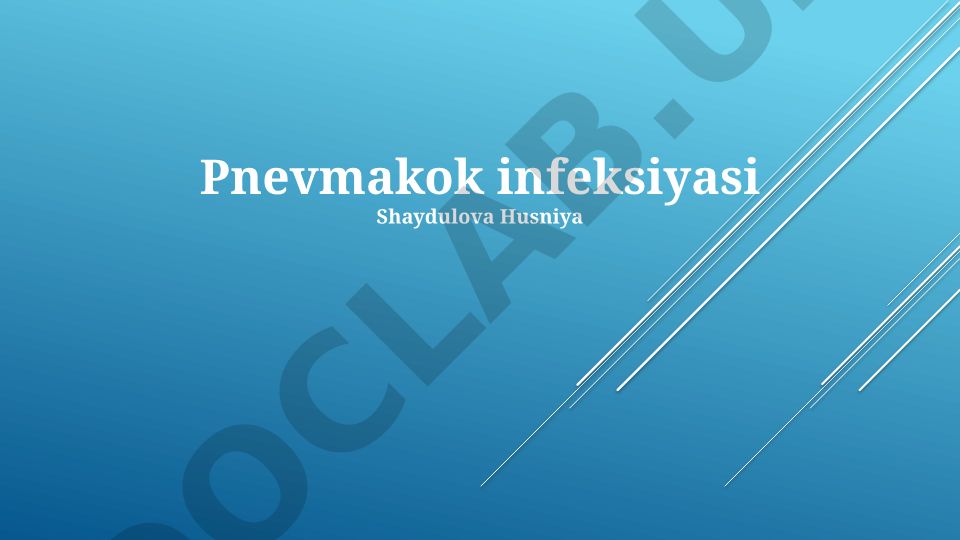 Pnevmokok infektsiyasi: ta'rif, etiologiya, yuqish yo'llari, klinik ko'rinish, diagnostika, davolash, oldini olish, asoratlar va epidemiologiya