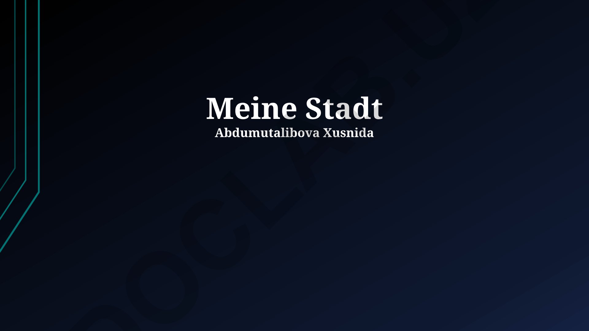 Meine Stadt Abdumutalibova Xusnida: Alltag, Sehenswürdigkeiten und Kultur