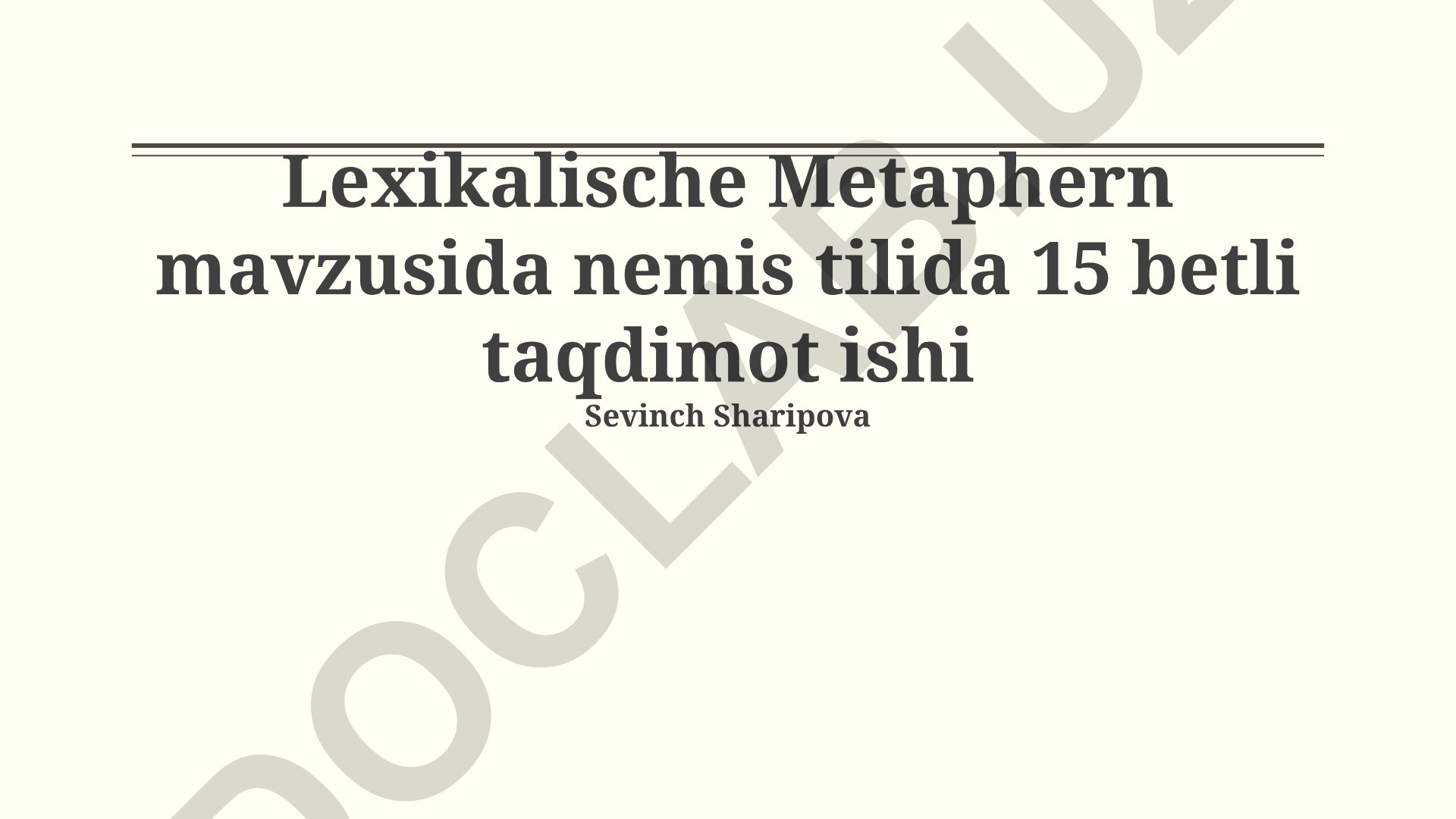 Lexikalische Metaphern im Deutschen: Kognitive Grundlagen und Analyse
