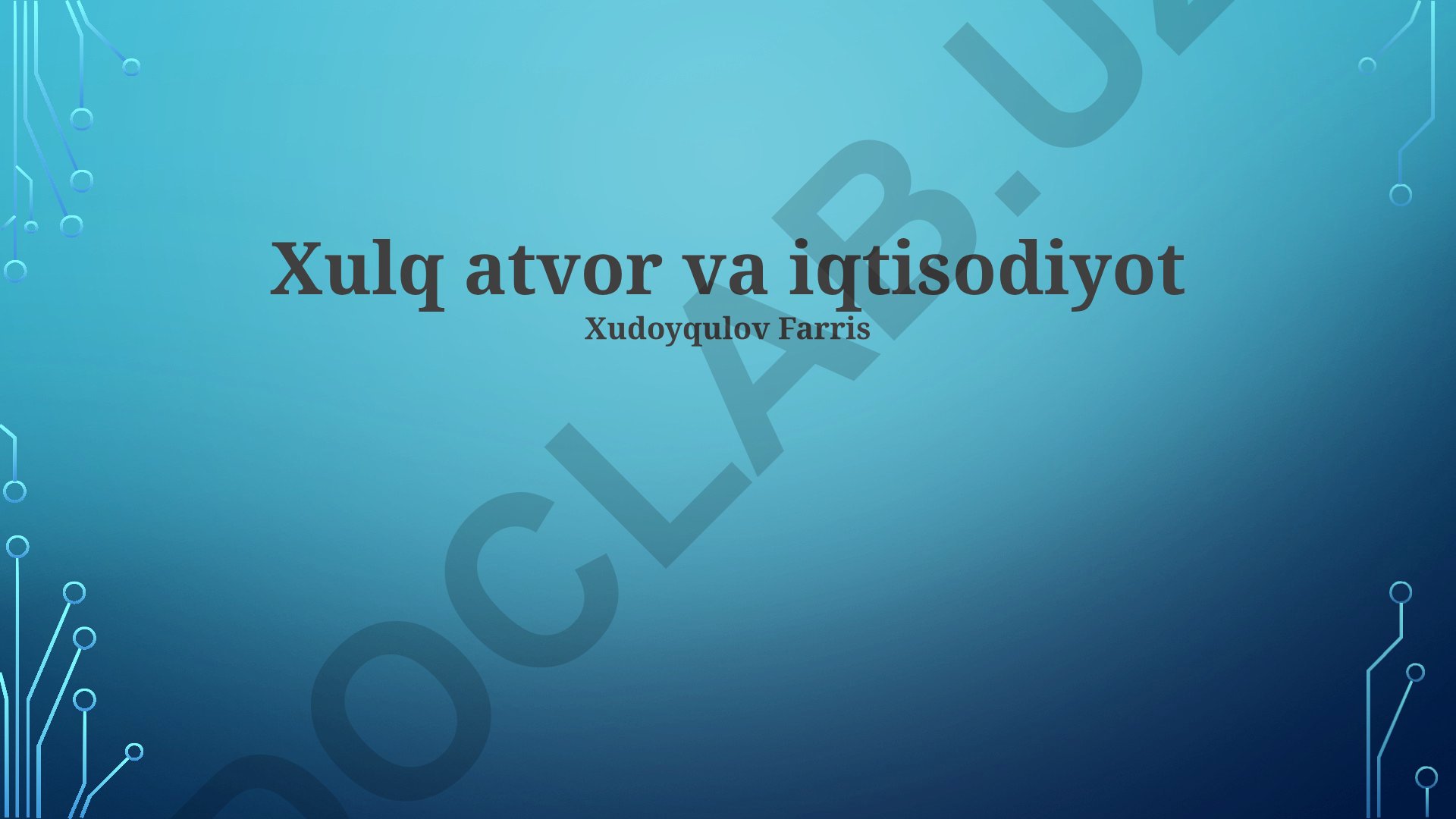 Xulq-atvor iqtisodiyoti: kognitiv buzilishlar va qaror qabul qilish