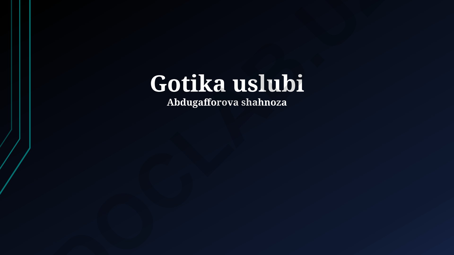 Gotika uslubining kelib chiqishi, me'moriy xususiyatlari va ta'siri