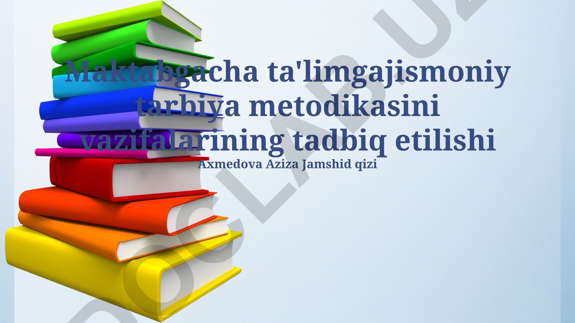 Maktabgacha ta'limda jismoniy tarbiya metodikasi vazifalarini amalga oshirish