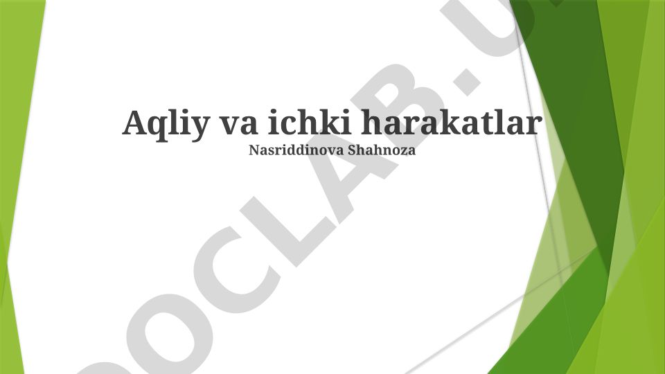 Ruhiy va ichki harakatlar: tushunchalar, jarayonlar va neyrobiologiya