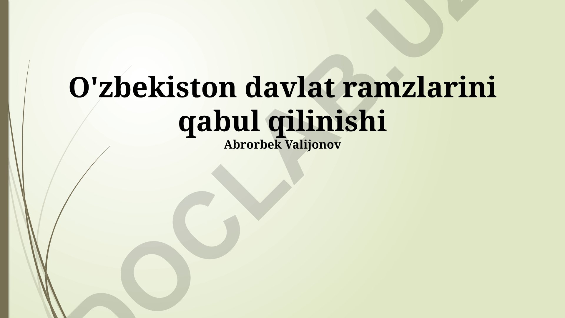 O'zbekiston davlat ramzlarining ma'nosi va qabul qilinishi
