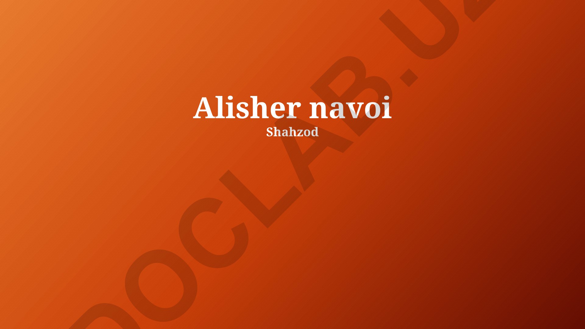 Alisher Navoiyning adabiy merosi, asarlari va ijtimoiy-siyosiy ahamiyati