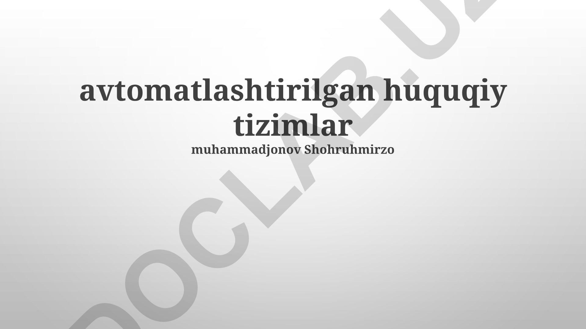 Avtomatlashtirilgan huquqiy tizimlarning kelajak tendentsiyalari va rivojlanish imkoniyatlari