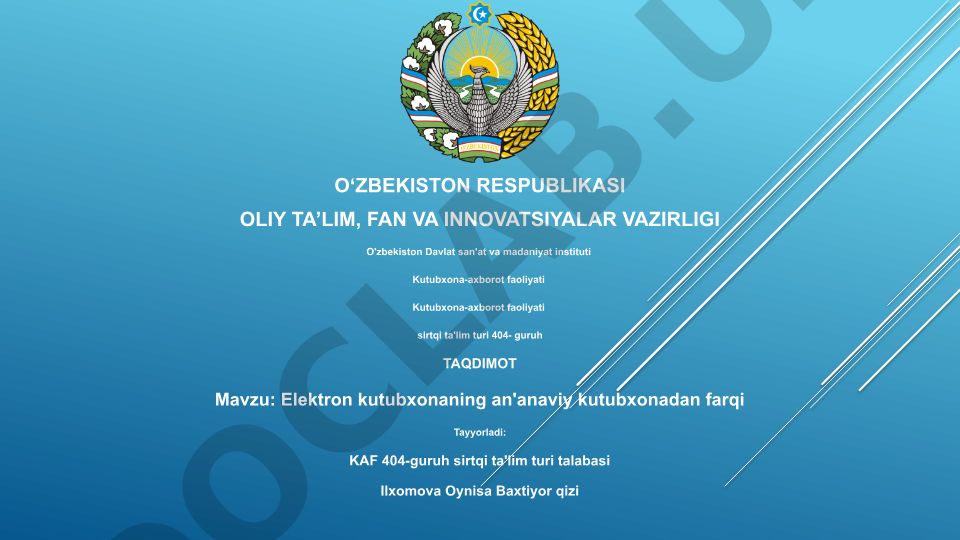 Elektron kutubxonaning an'anaviy kutubxonadan farqi
