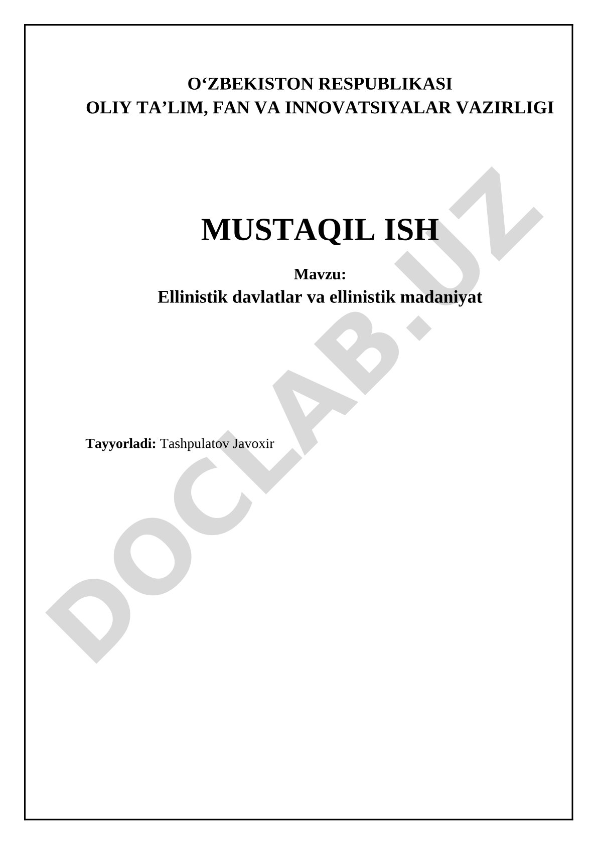 Ellinistik davlatlar va ellinistik madaniyat