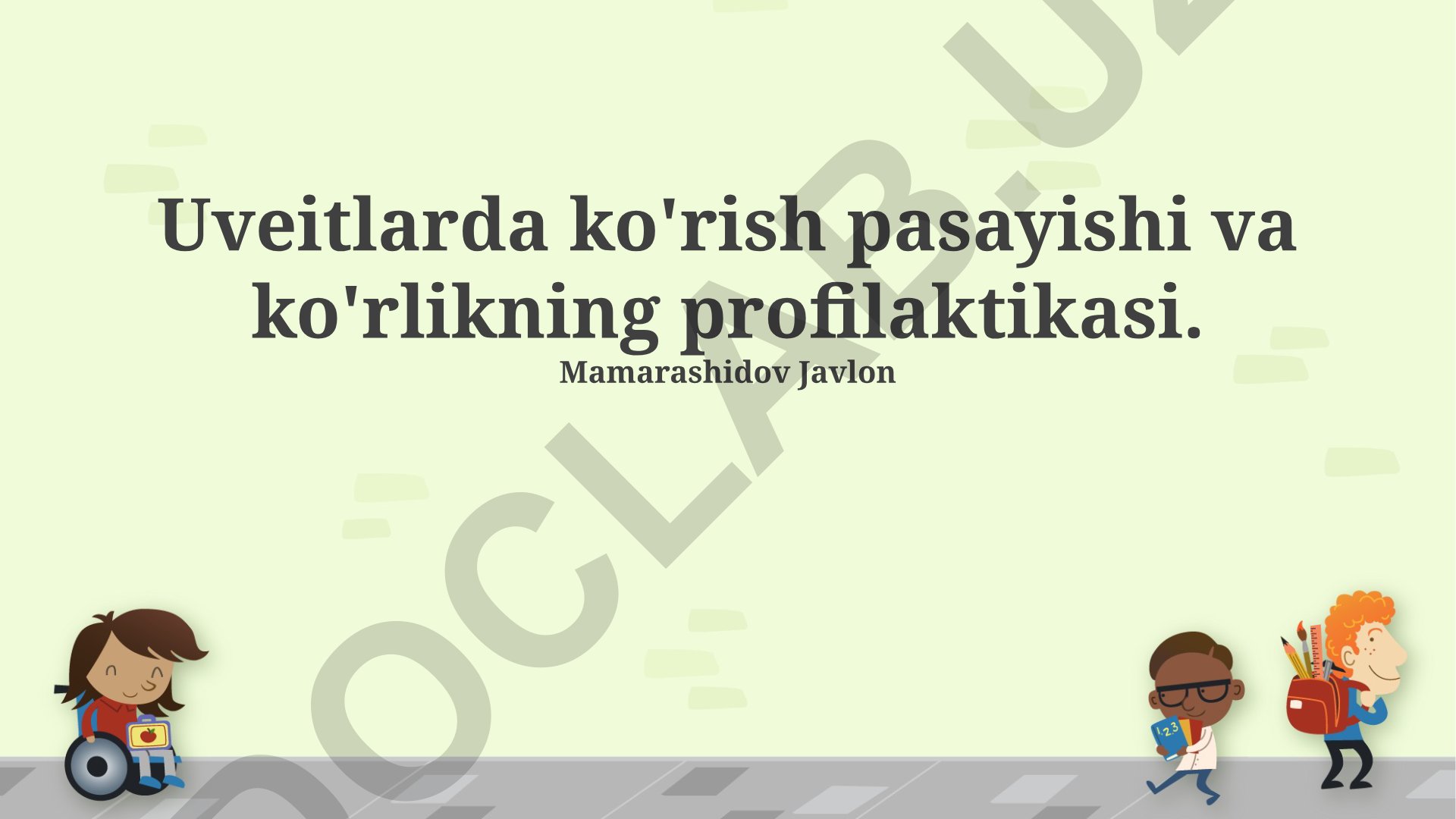 Uveitlarda ko'rish pasayishi va ko'rlikning profilaktikasi