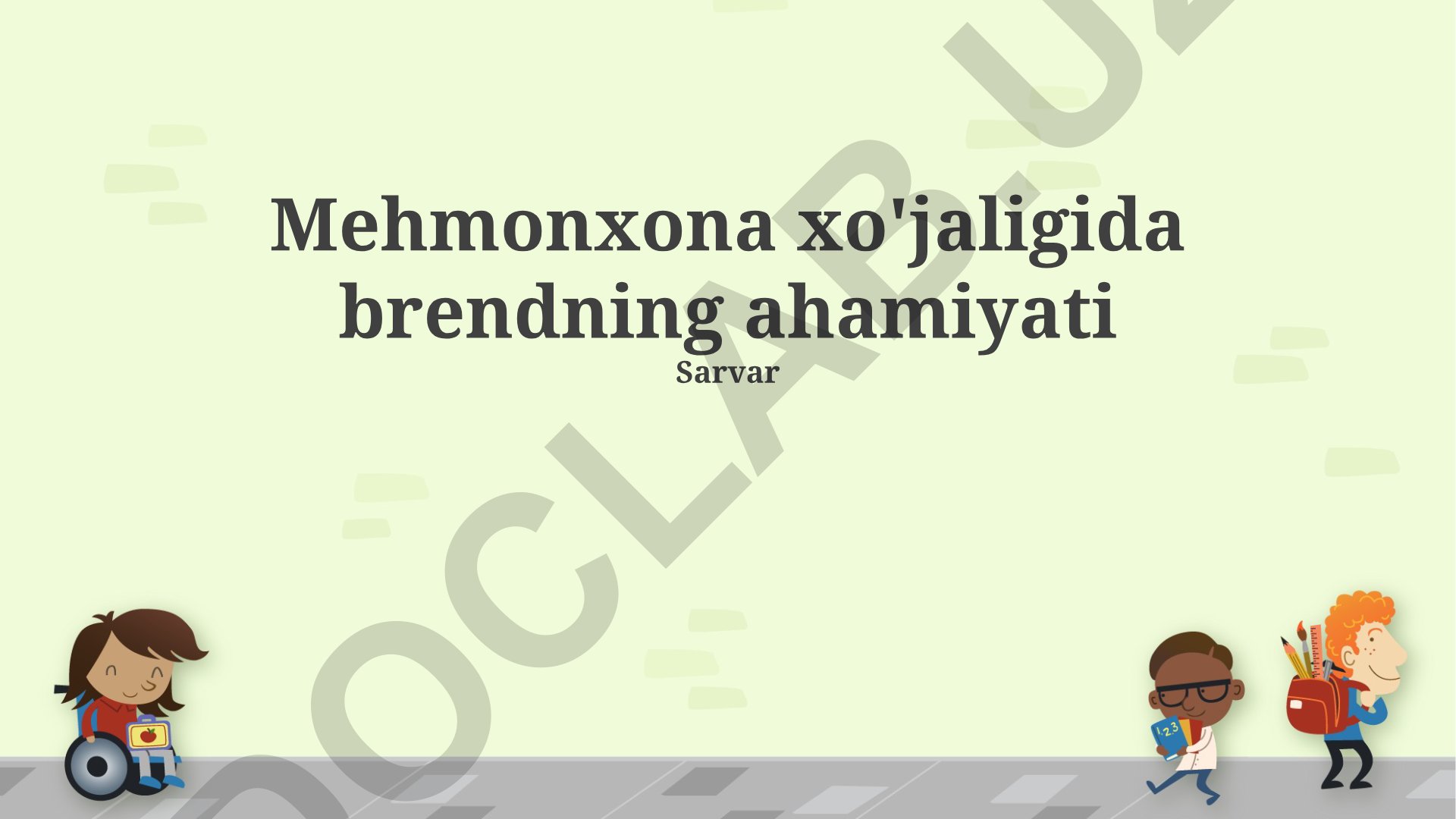 Mehmonxona xo'jaligida brendning ahamiyati