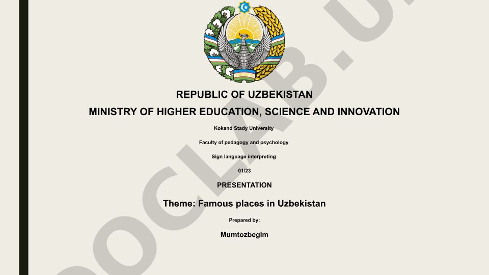 Famous places in Uzbekistan