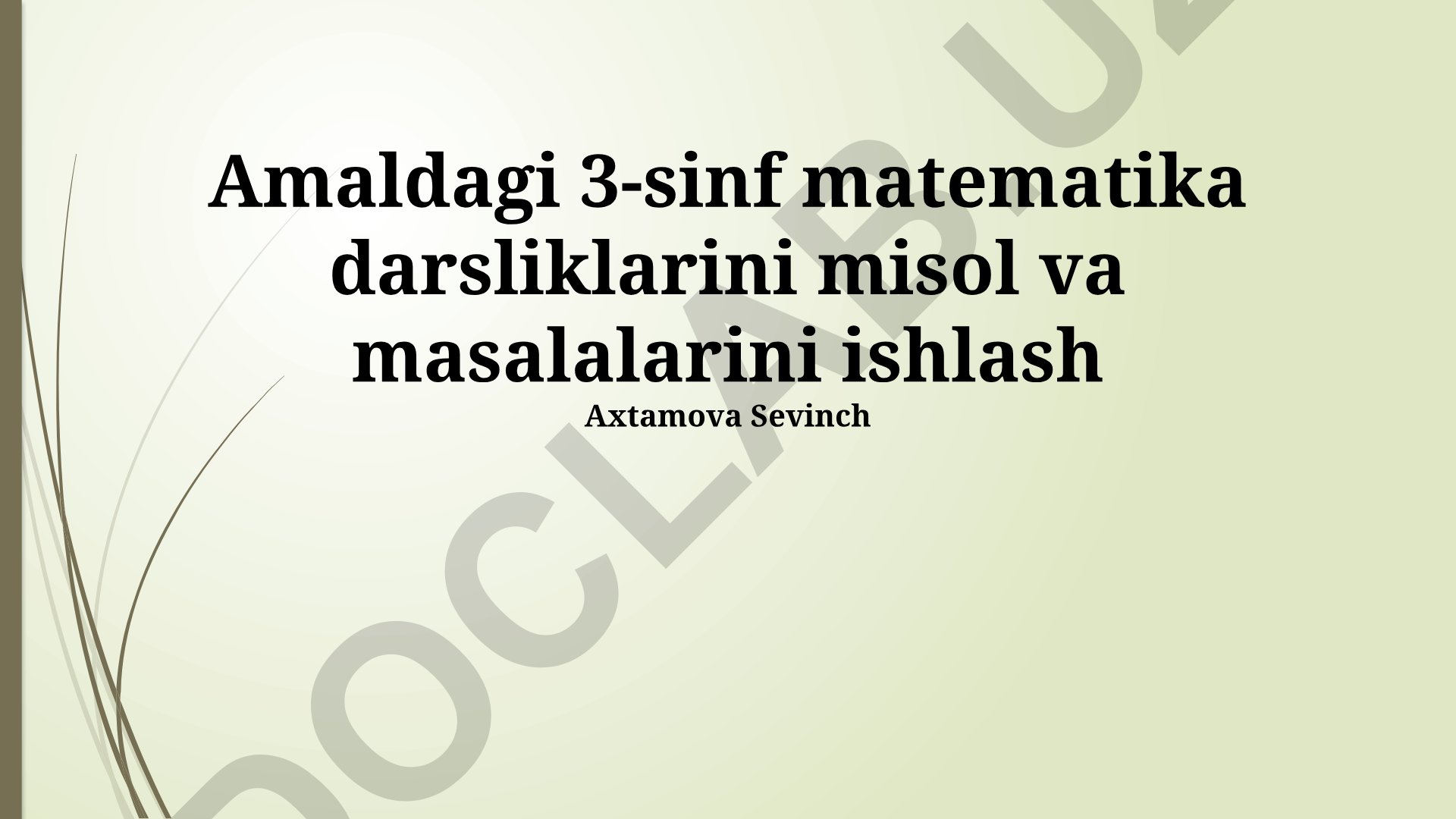 3-sinf matematika darsliklaridan misol va masalalar yechish