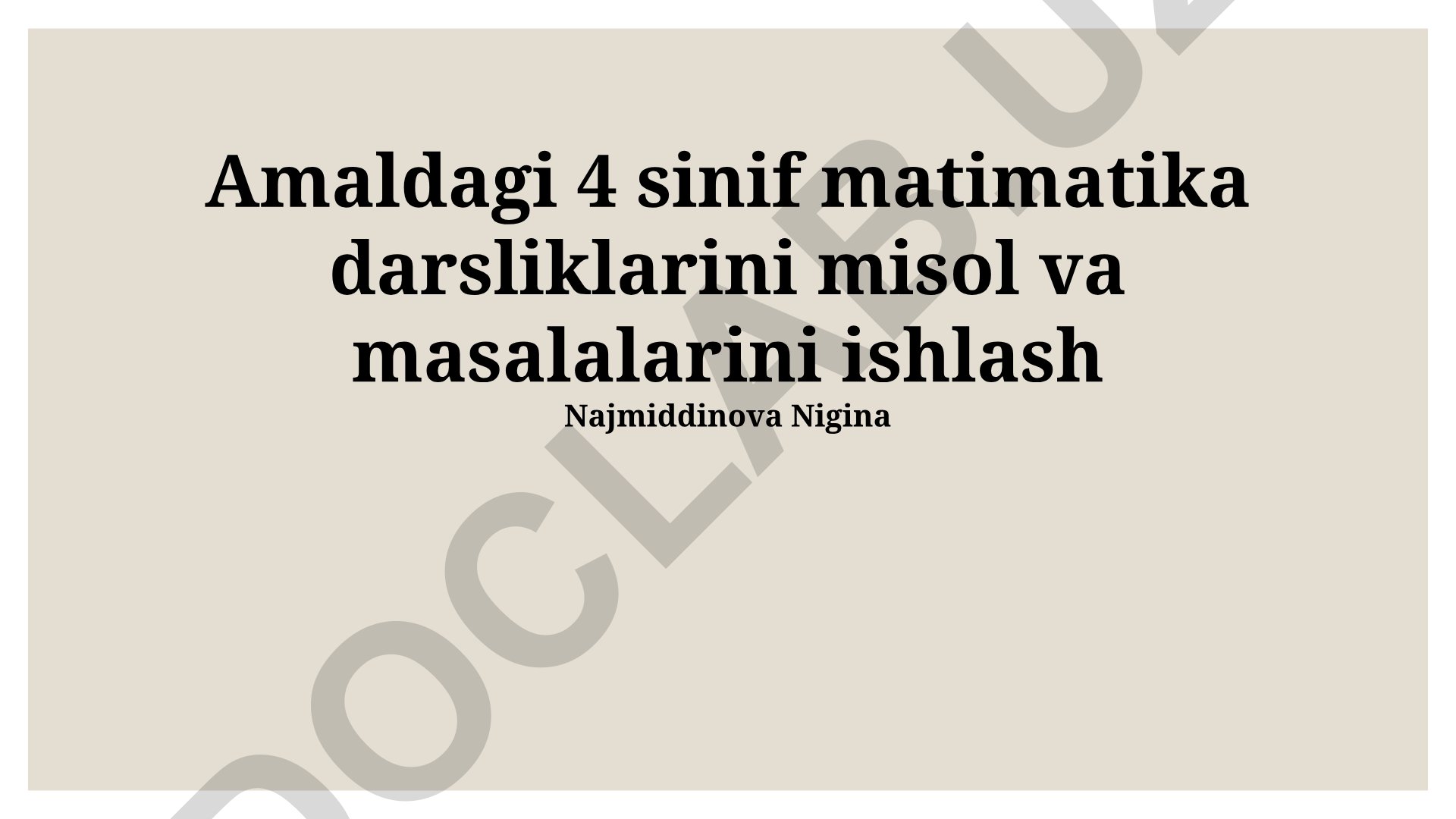 4-sinf matematika darsliklaridan misol va masalalar yechish