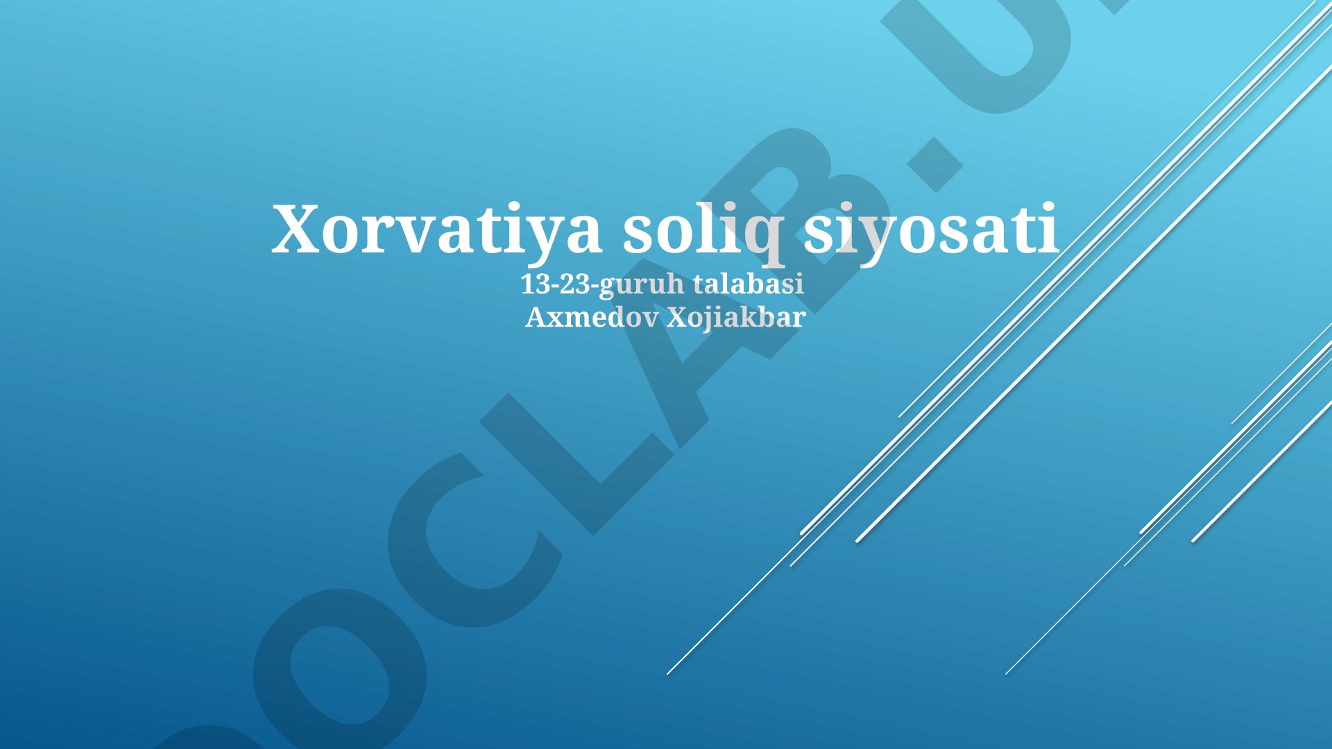 Xorvatiya soliq siyosati