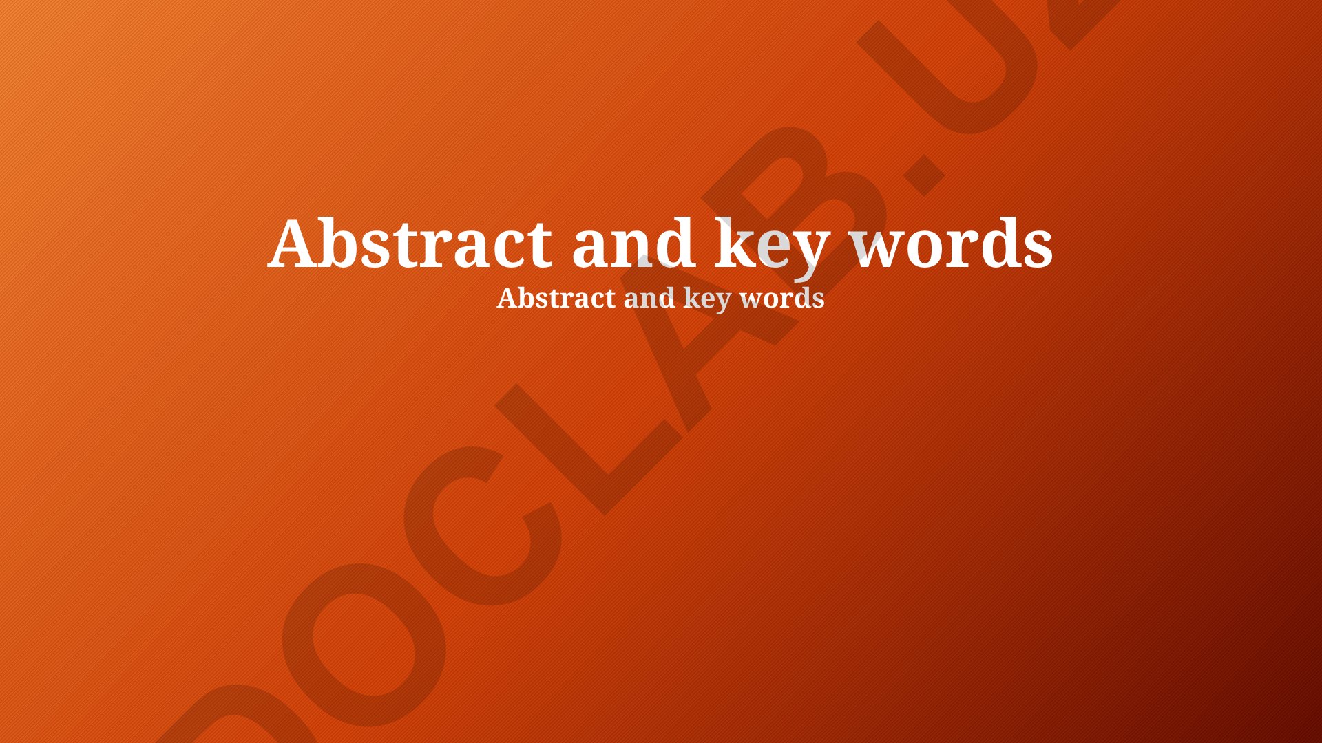 Abstract and Keywords: Crafting Effective Scientific Abstracts