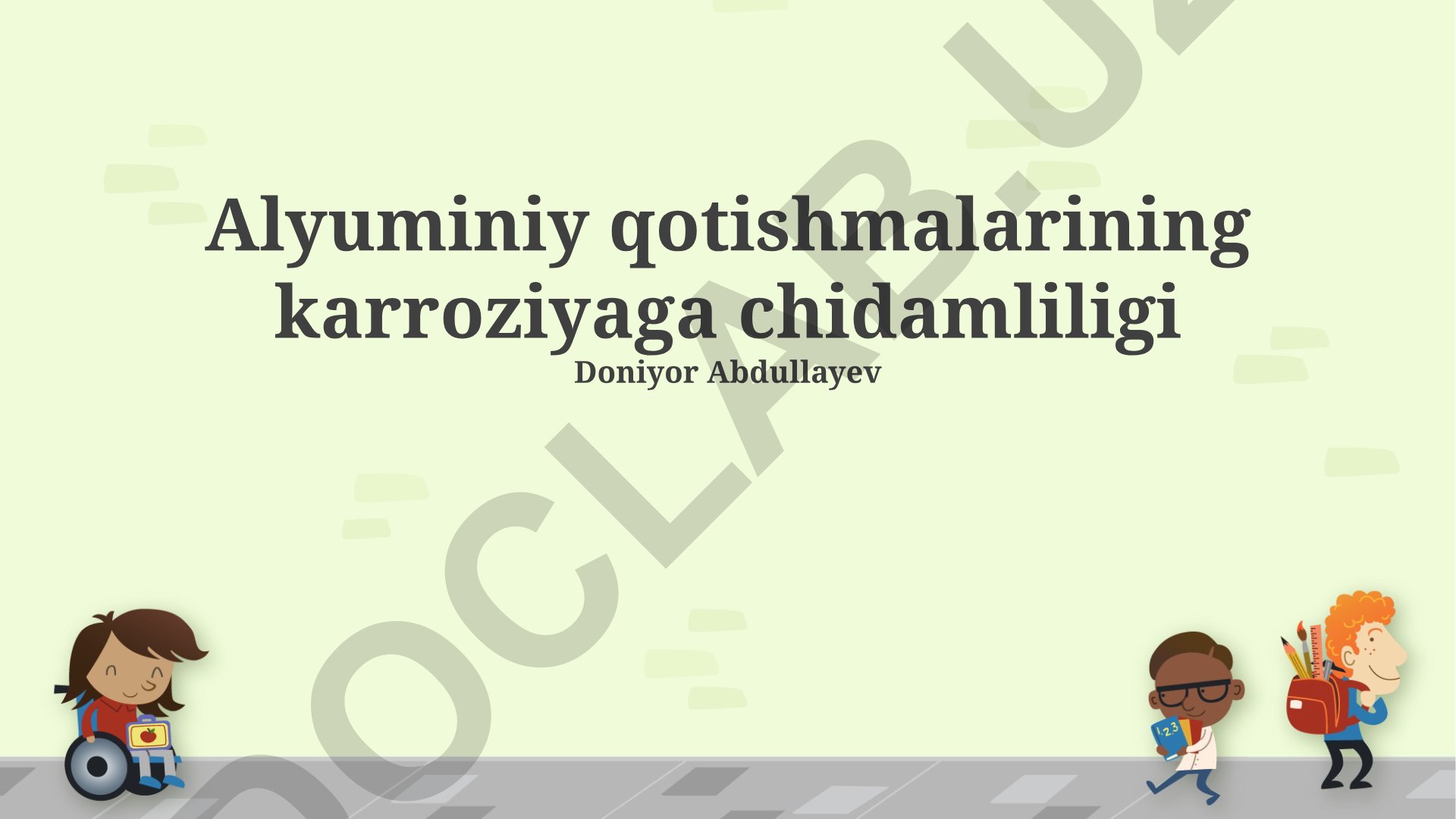 Alyuminiy qotishmalarining korroziyaga chidamliligi