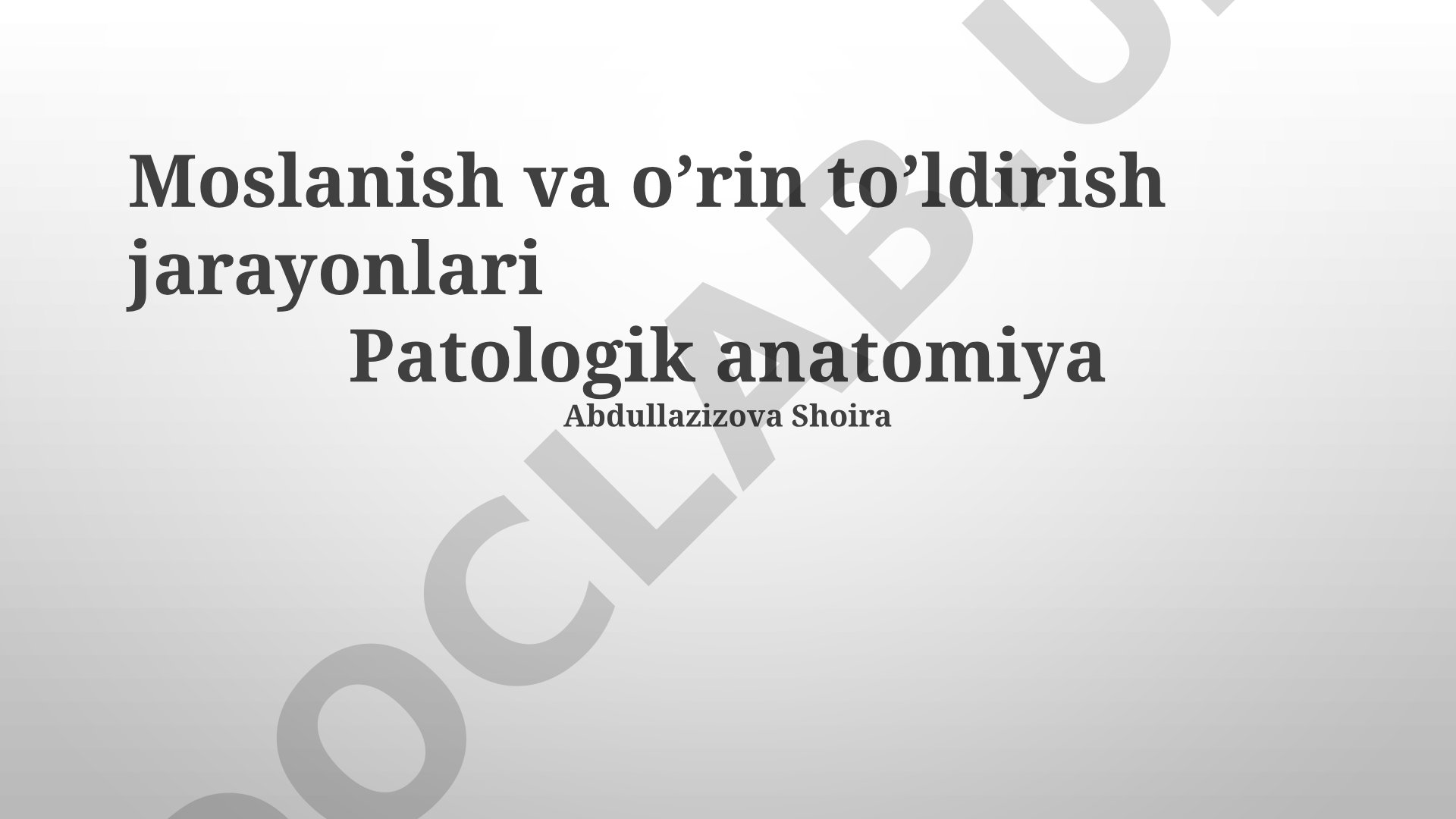 Shish va to'lish jarayonlari: Patologik anatomiya
