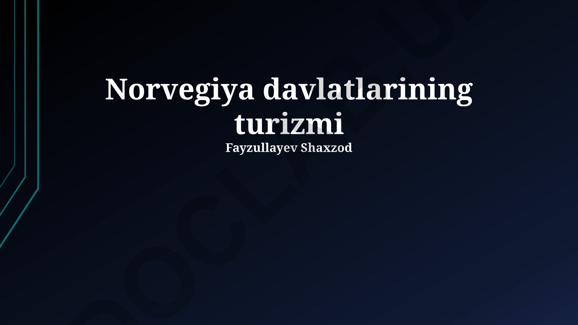 Norvegiya davlatining turizmi
