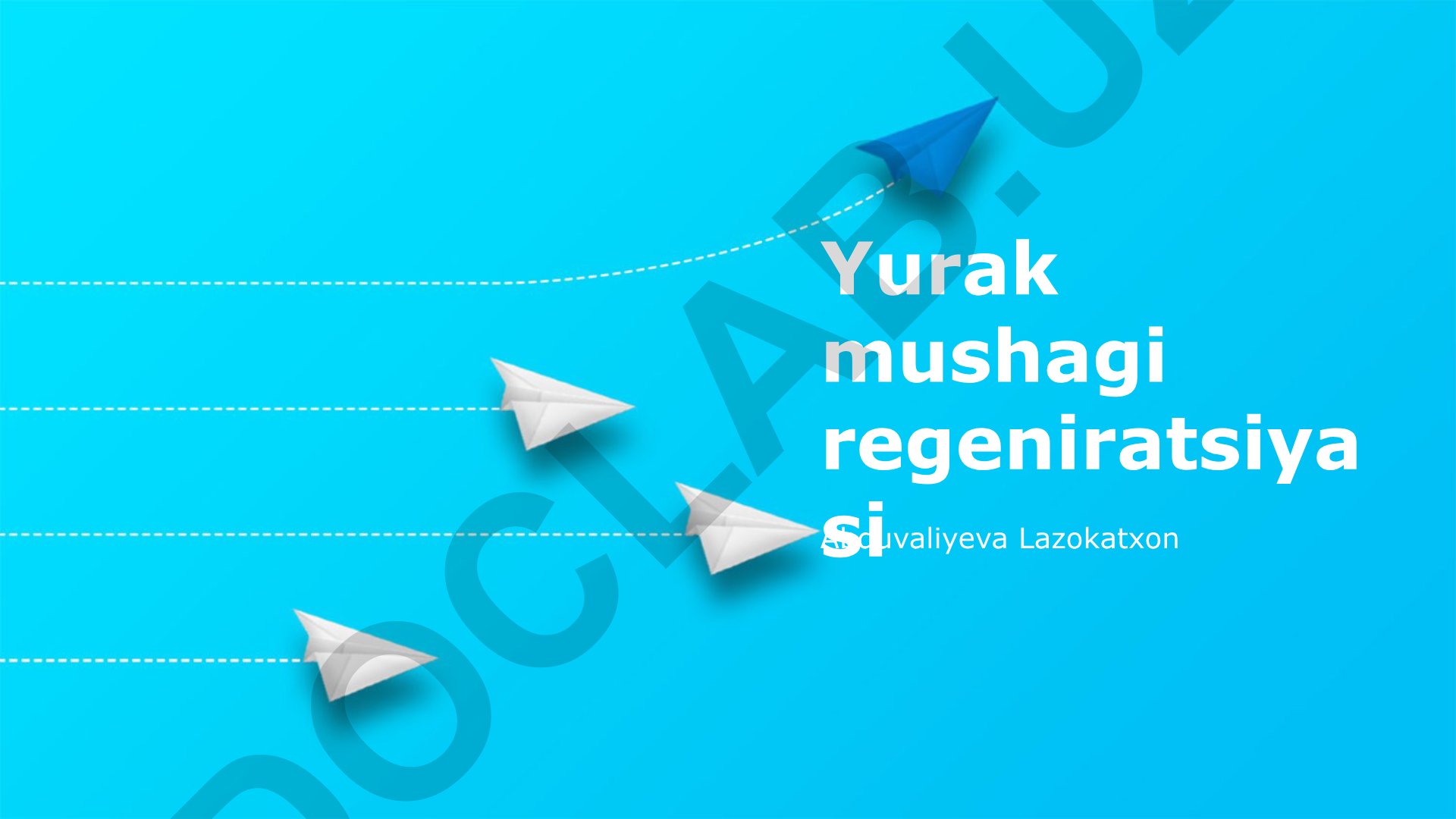Yurak mushagi regeneratsiyasi mexanizmlari va usullari