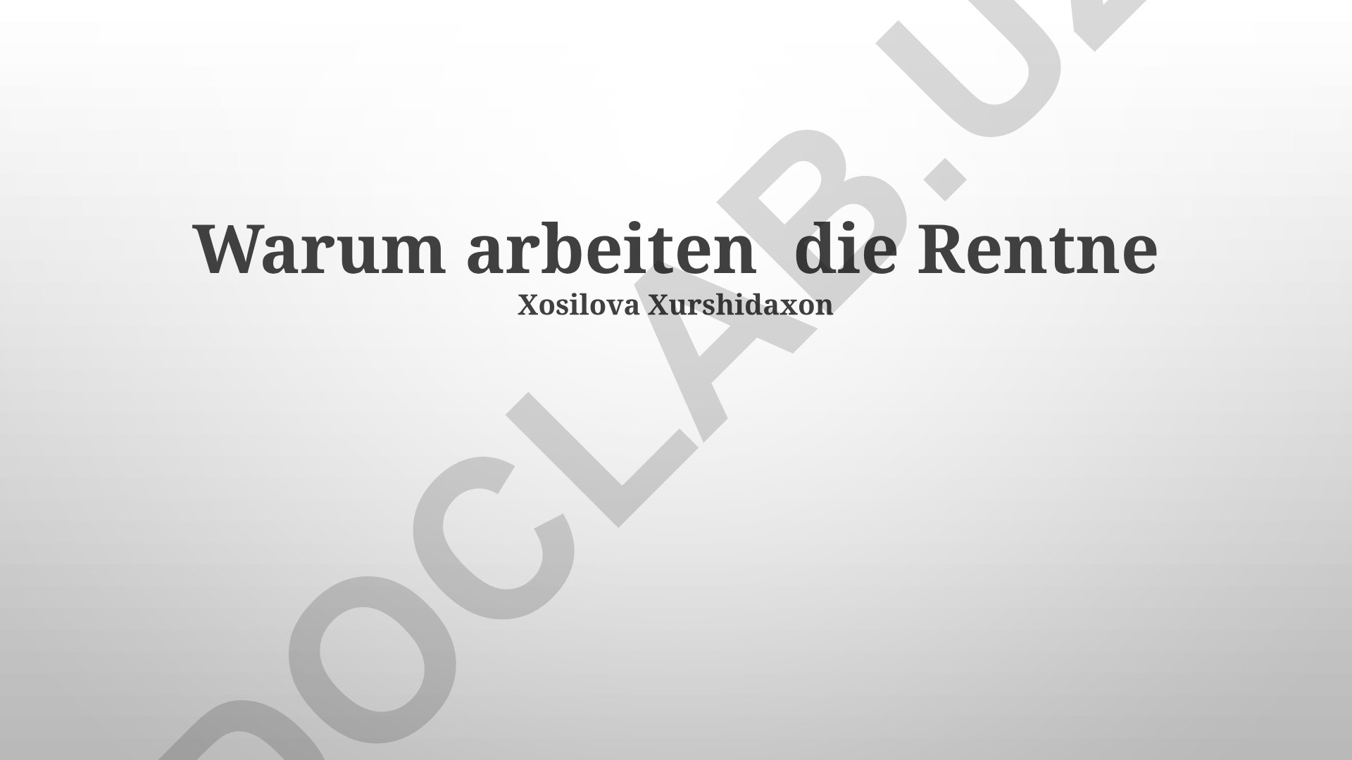 Rentnerarbeit: Gründe und Auswirkungen