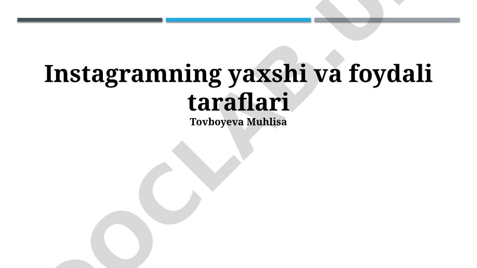 Instagramning yaxshi va foydali taraflari