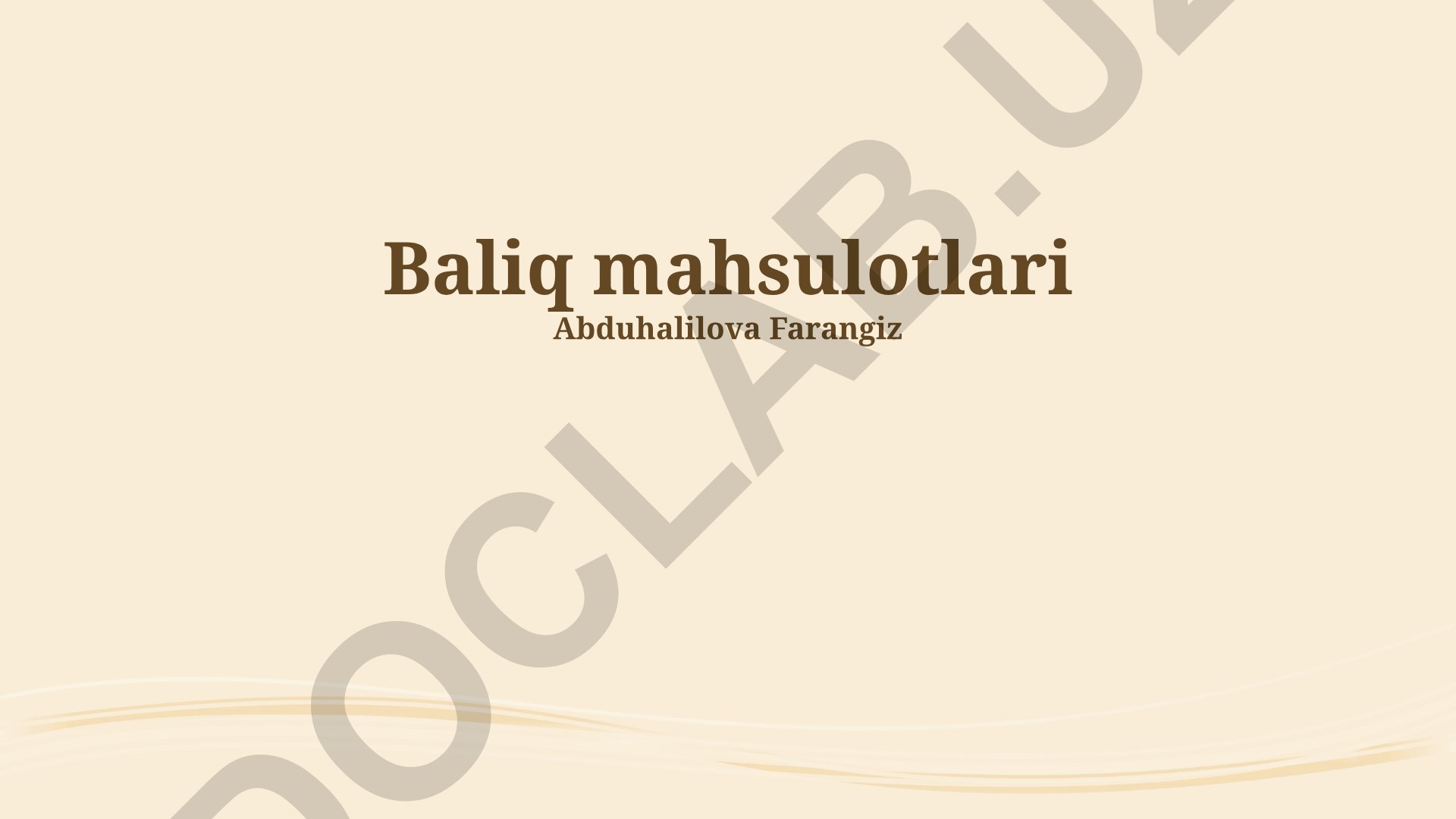 Dengiz mahsulotlarini tayyorlash, turlari va xususiyatlari