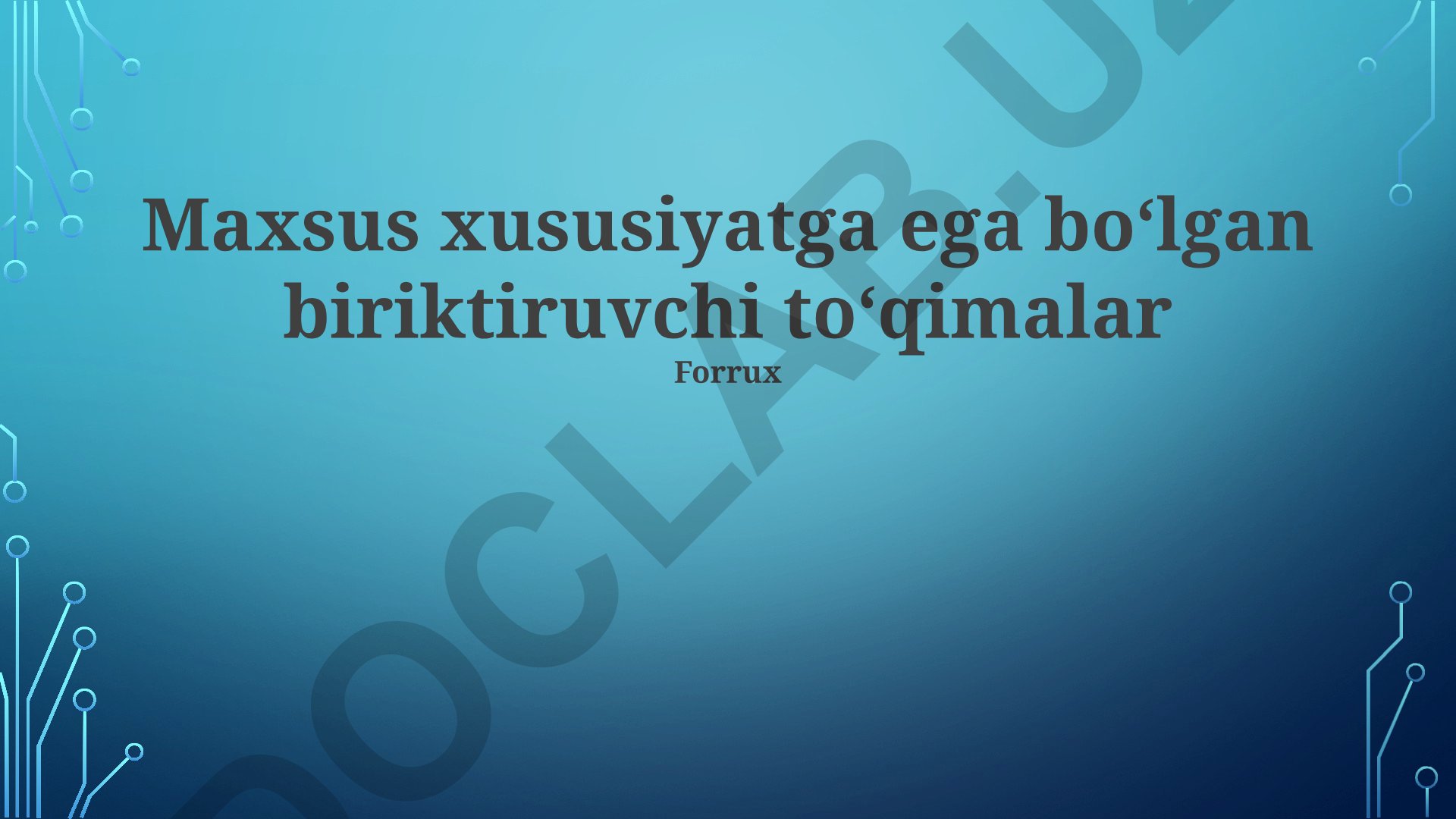 Maxsus xususiyatga ega boʻlgan biriktiruvchi toʻqimalar