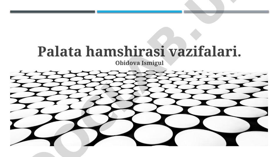 Palata hamshirasi vazifalari va bemor xavfsizligi