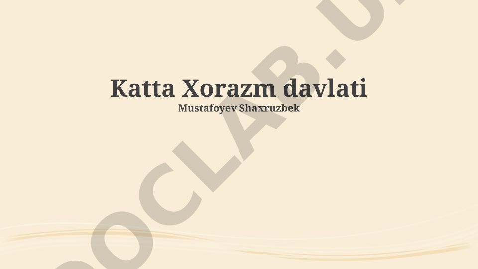 Katta Xorazm davlati: Tarixi, iqtisodiyoti va madaniyati