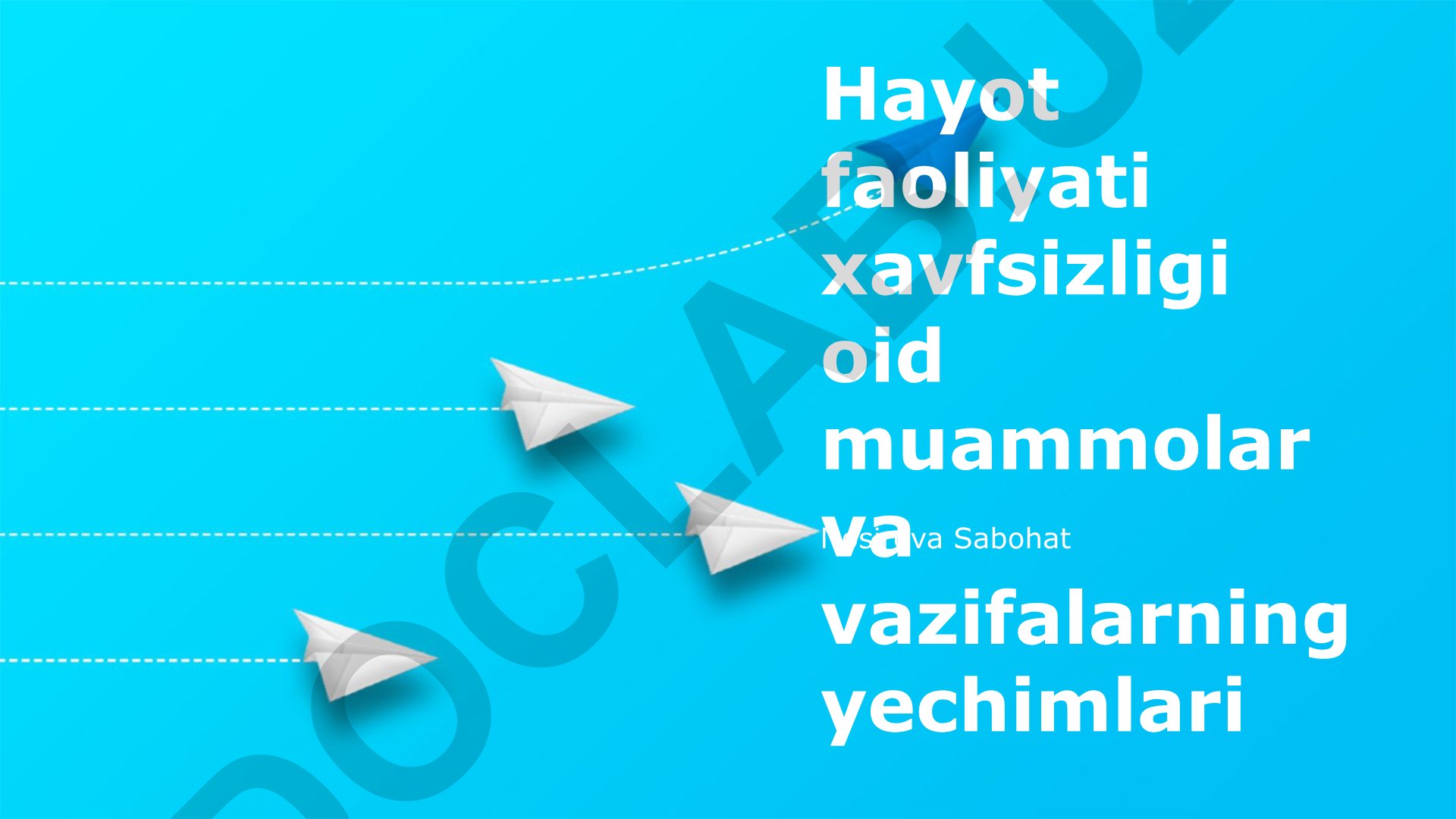 Hayot faoliyati xavfsizligi muammolari va ularni hal qilish strategiyalari