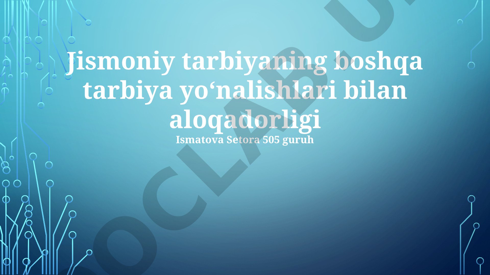 Jismoniy tarbiyaning boshqa tarbiya yo‘nalishlari bilan aloqadorligi