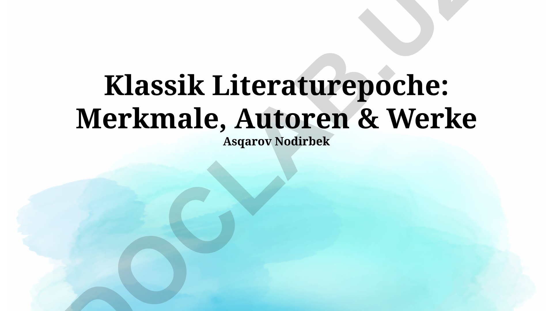 Klassik Literaturepoche: Merkmale, Autoren & Werke