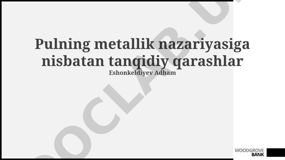 Metallarning tortilish nazariyasi va mexanik xossalari