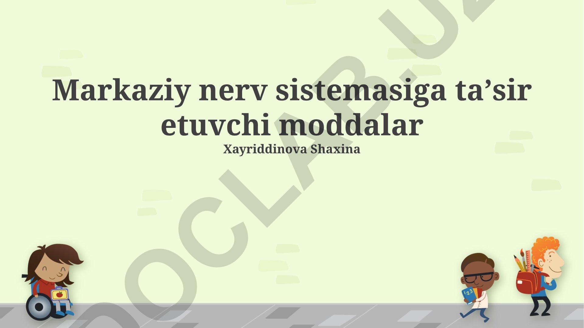 Markaziy nerv sistemasiga ta'sir etuvchi moddalar