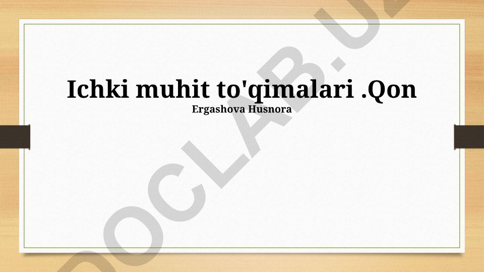 Qon to'qimalari, tarkibi, vazifalari va kasalliklari