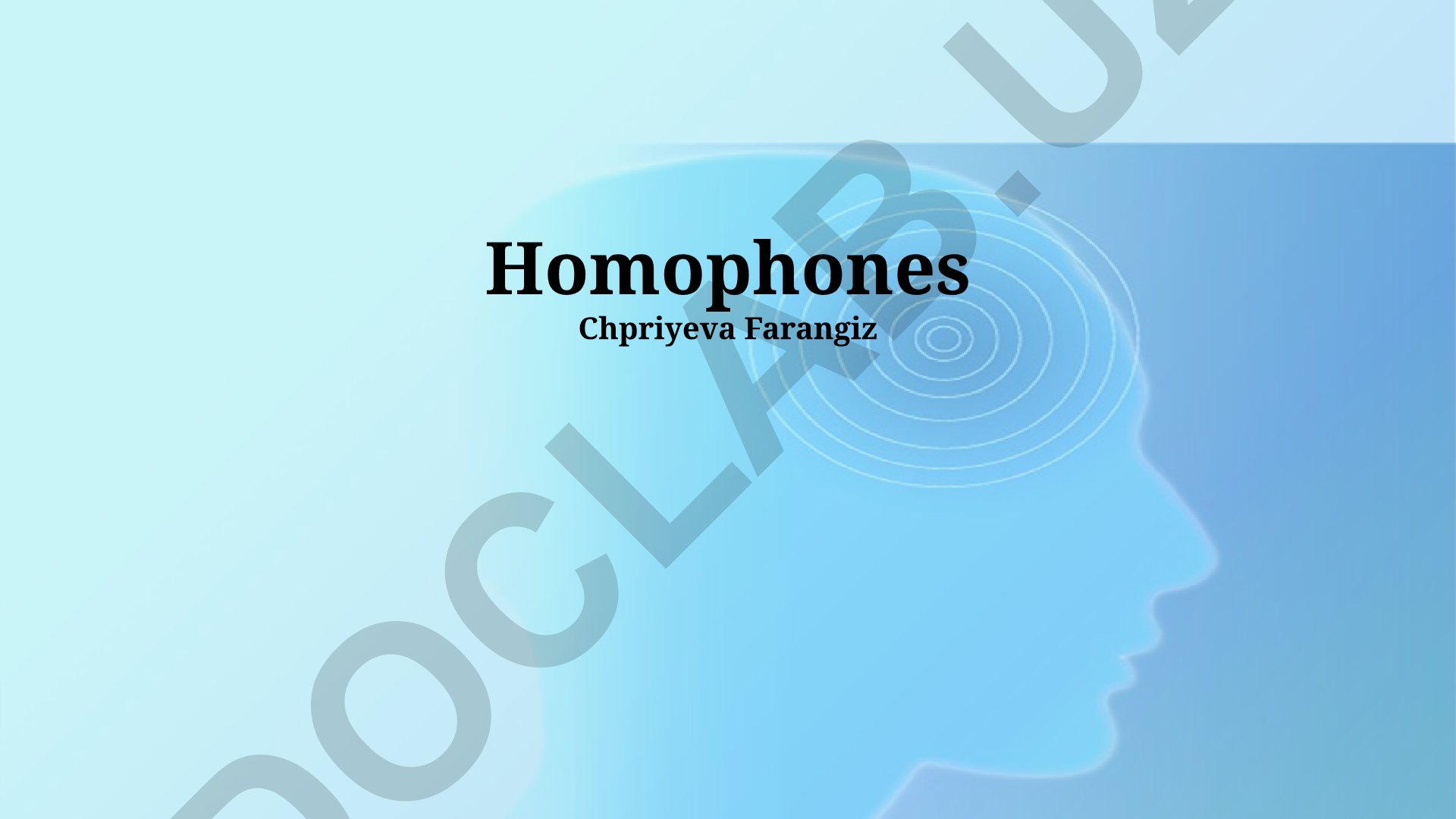 Homophones in English Language