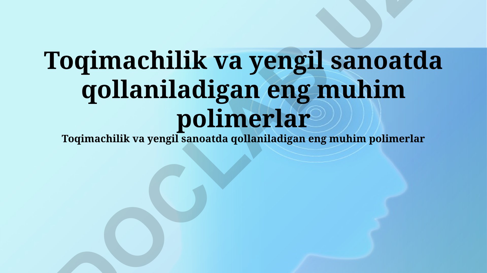 To'qimachilik va yengil sanoatda qo'llaniladigan polimerlar