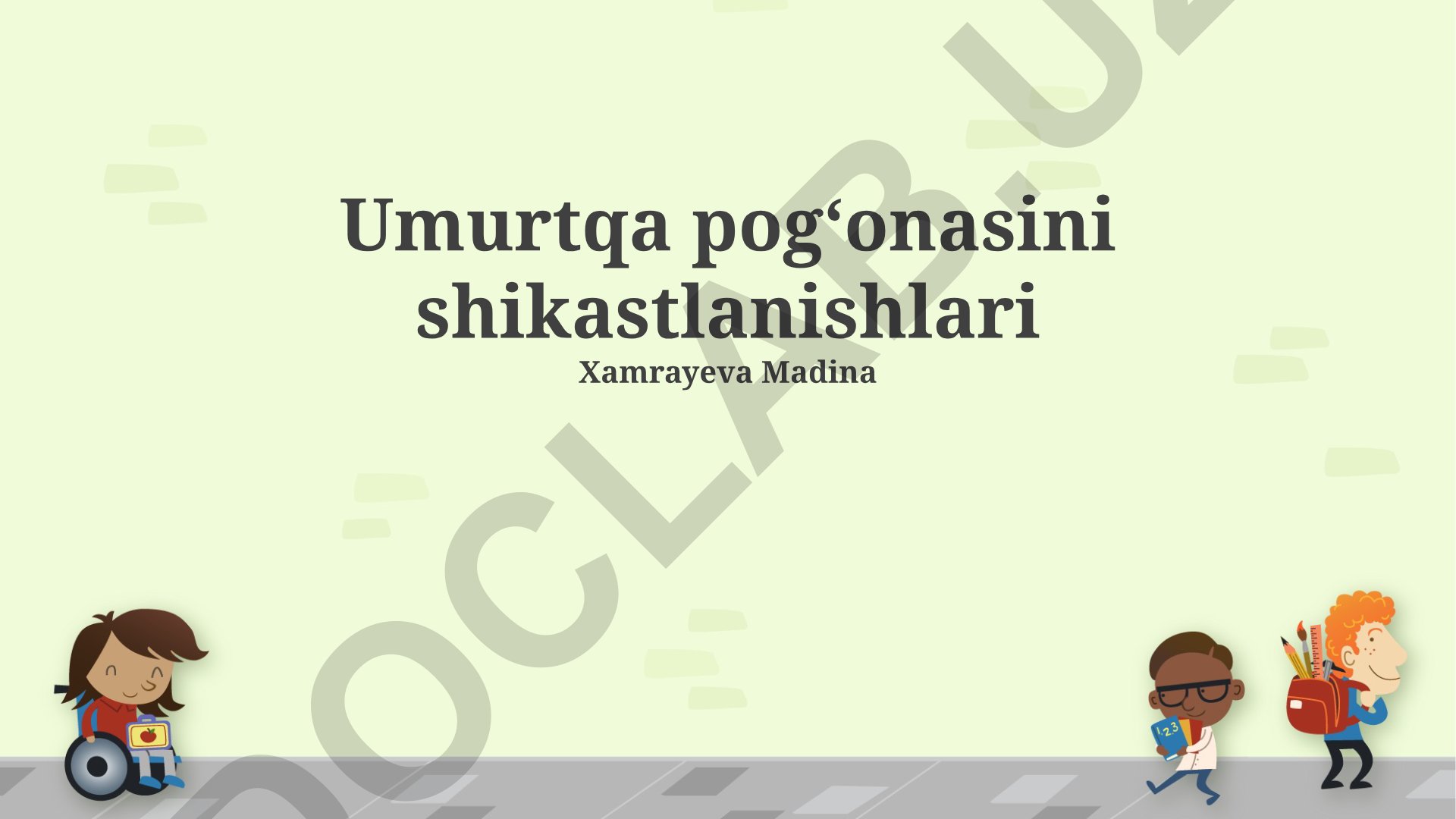 Umurtqa pog‘onasini shikastlanishlari