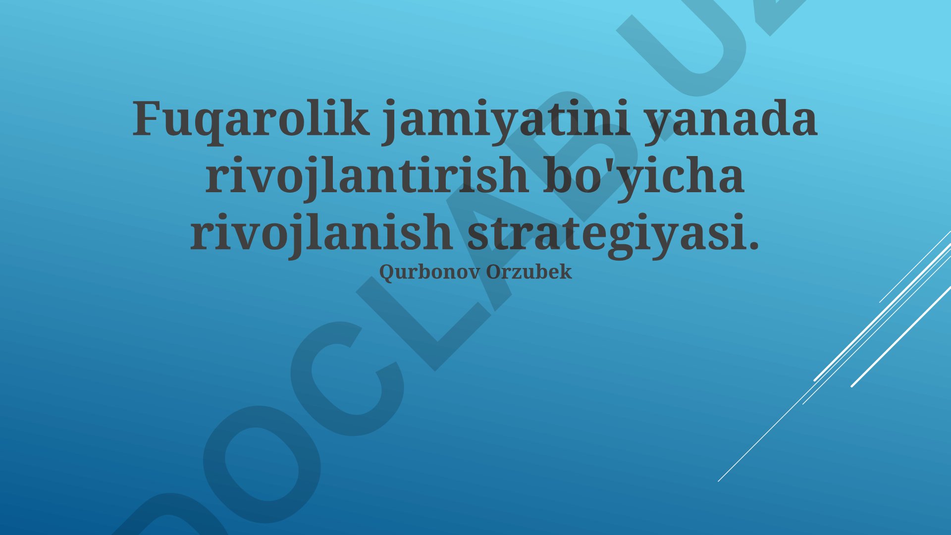 Fuqarolik jamiyatini yanada rivojlantirish strategiyasi